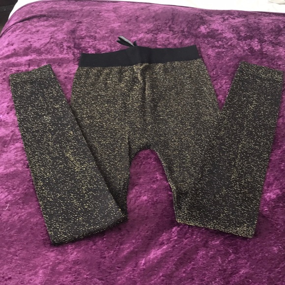 Forever 21Leggings With Gold Metelic - Picture 1 of 3